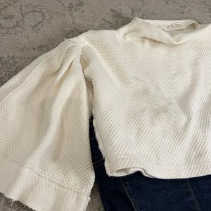 We The Free Cropped White Sweater